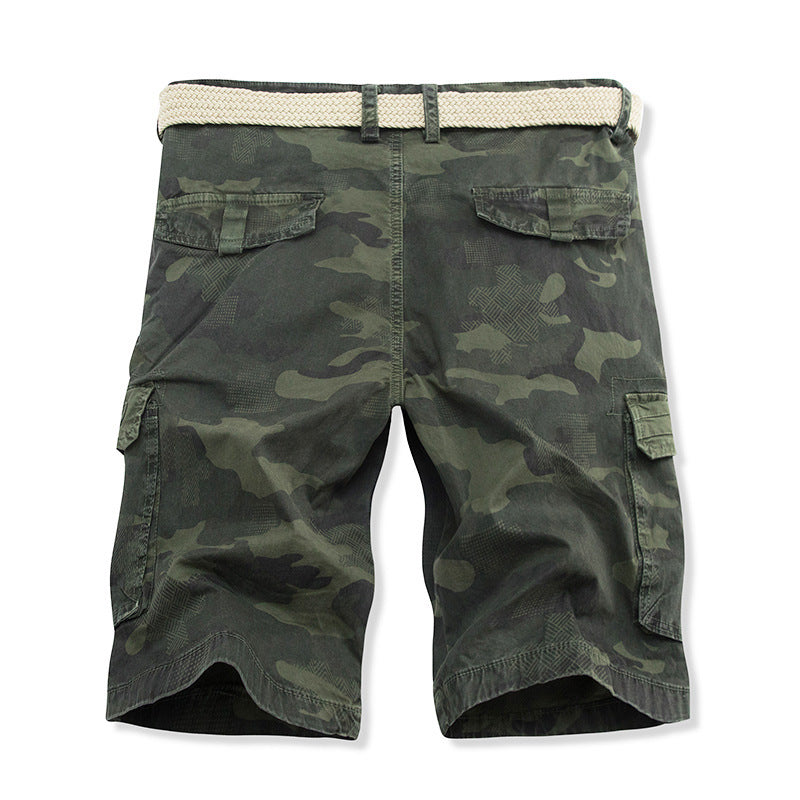 Herren Cargo-Shorts mit mehreren praktischen Taschen und verstellbarem Kordelzug R&B