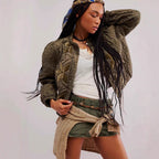 Damen gesteppte Blumenjacke R&B