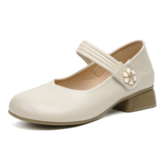 Damen Mary Jane Schuhe mit elegantem Riemen und verziertem Akzent R&B