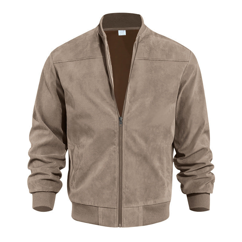 Herren modische Jacke im sportlichen Suede-Look R&B