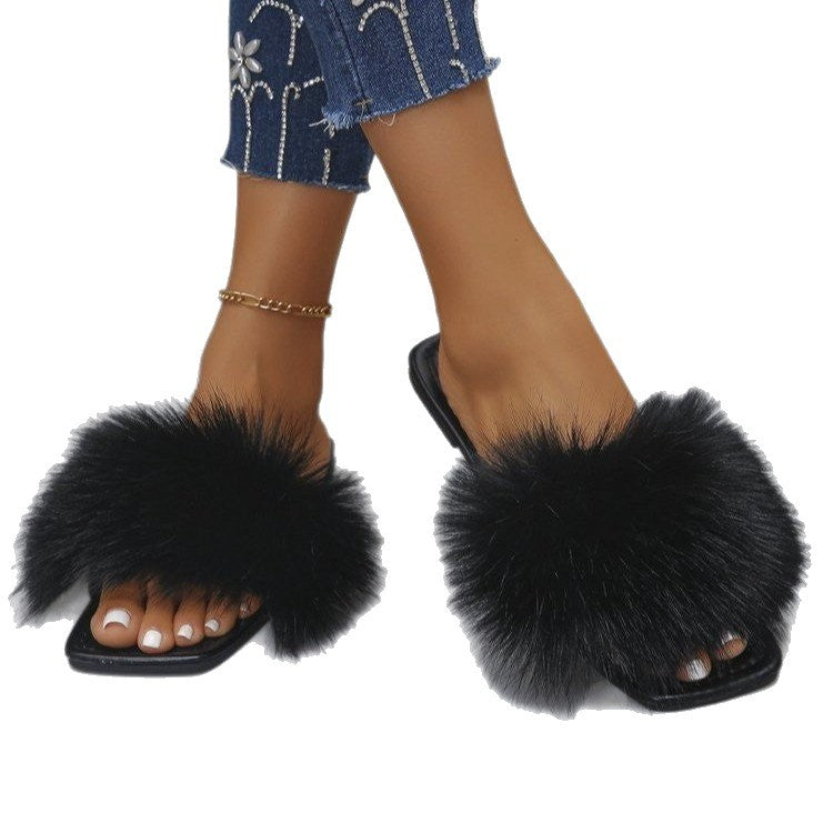 Damen Flausche Pantoletten R&B