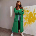 Damen Langer Strickcardigan mit praktischen Taschen und lässigem Schnitt R&B