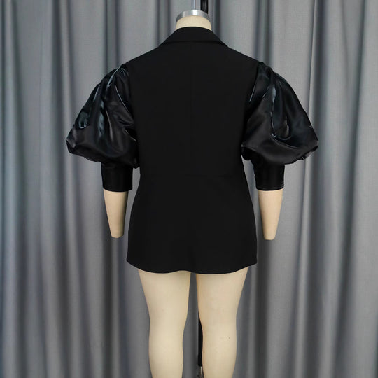 Damen Blazer mit voluminösen Puffärmeln R&B