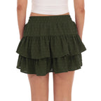 Damen Voluminöser Freizeitraffrock aus leichtem Material R&B