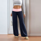 Damen Sportliche Freizeithose mit weitem Bein R&B