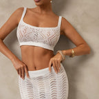 Damen Stricktop und Rock Set R&B