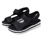 Damen Atmungsaktive Sandalen mit verstellbaren Klettverschlüssen und ergonomischem Fußbett R&B