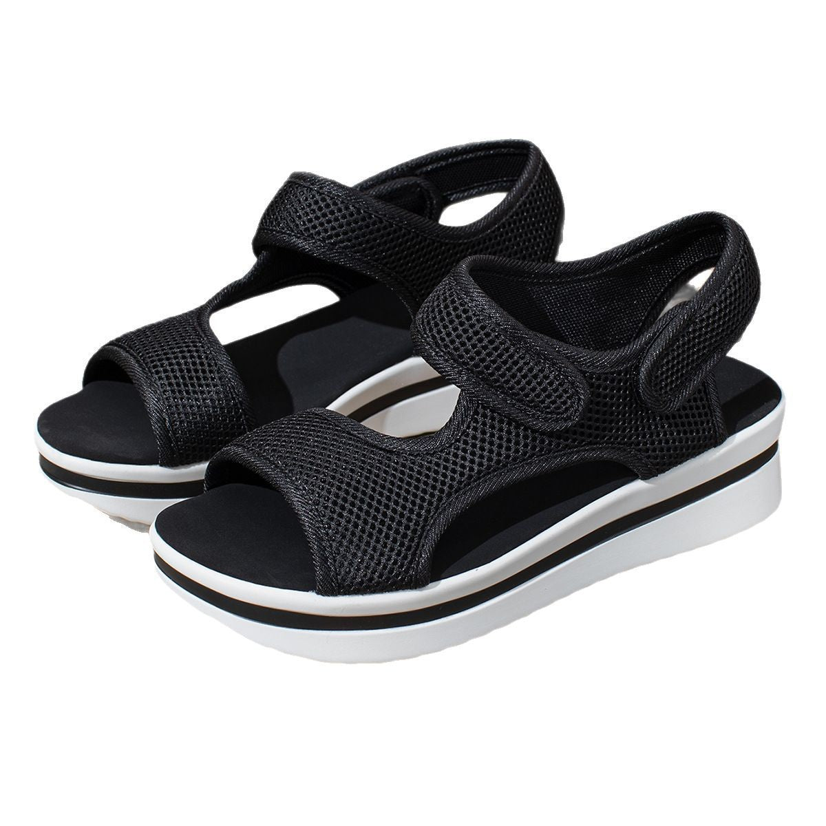 Damen Atmungsaktive Sandalen mit verstellbaren Klettverschlüssen und ergonomischem Fußbett R&B