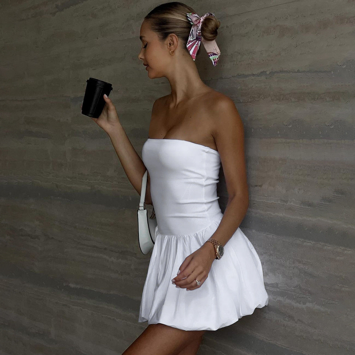 Damen lässiges Minikleid R&B