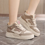 Damen Sportliche High-Top Sneakers mit weichem Fleece-Futter R&B