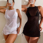 Damen Bademode Kleid mit verstellbaren Seitenschnüren R&B