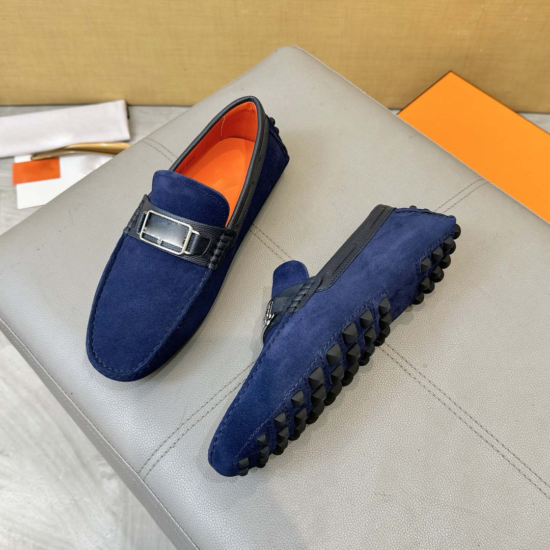 Damen Mokassins aus hochwertigem Wildleder mit elegantem Schnallen-Detail R&B