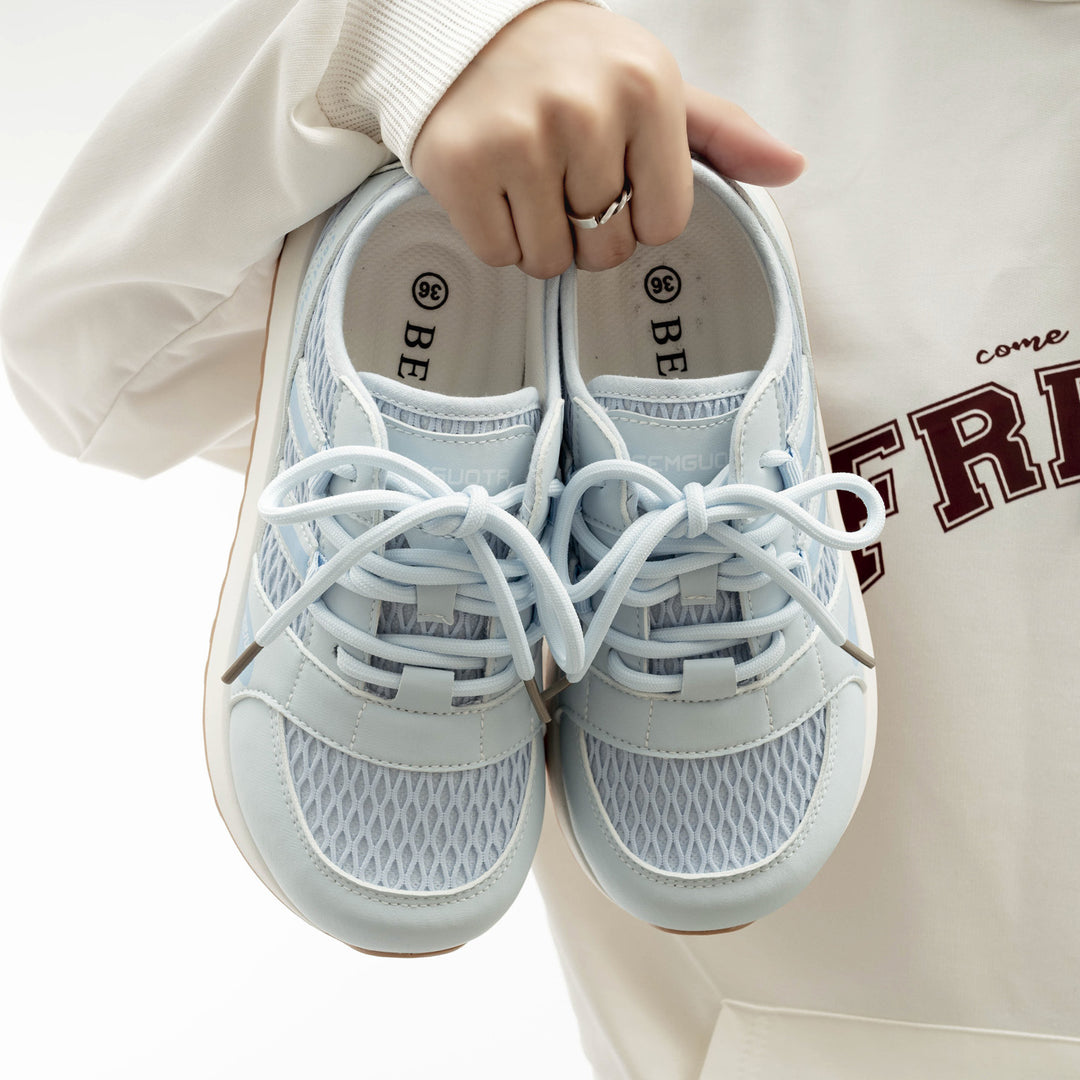 Damen Sportliche Mesh-Sneakers mit rutschfester Sohle und atmungsaktiven Einsätzen R&B