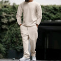 Herren lässiges Sweatshirt und Jogginghose Set mit strukturiertem Stoff R&B