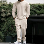Herren lässiges Sweatshirt und Jogginghose Set mit strukturiertem Stoff R&B