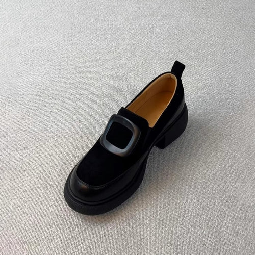 Damen elegante Slipper mit modischer Schnallenverzierung und stabiler Sohle R&B