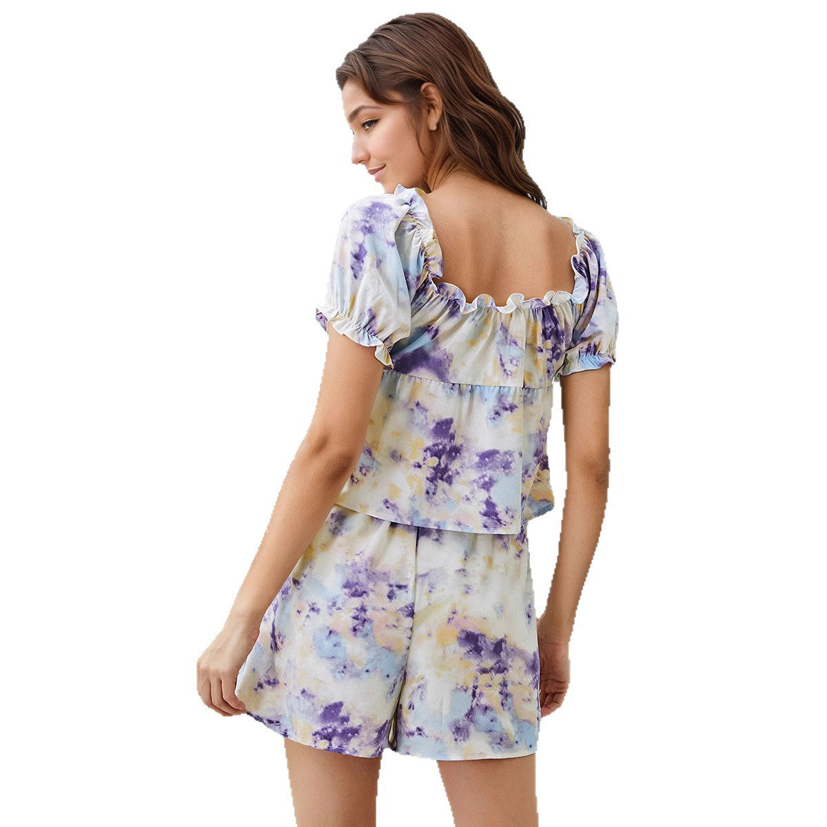 Damen luftiger Sommeranzug mit verspieltem Schnürdetail R&B