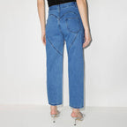 Damen ripped Jeans mit strassbesetzten Schnittstellen R&B