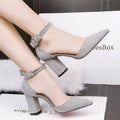 Damen Elegante Slingback-Pumps mit Blockabsatz und stilvollem Riemchen-Design R&B