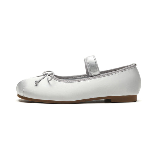 Damen Ballerinas mit elegantem Schnallenverschluss und zartem Schleifendetail R&B