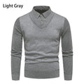 Herren V-Ausschnitt Pullover mit Hemdkragen
