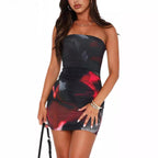 Damen Figurbetontes Neckholder Kleid R&B