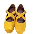 Damen Ballerinas mit elegantem Riemen und geschwungener Form R&B