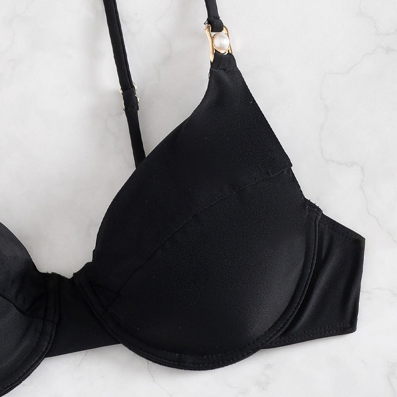 Damen Push-Up Bikini mit modischem Gold-Detail R&B