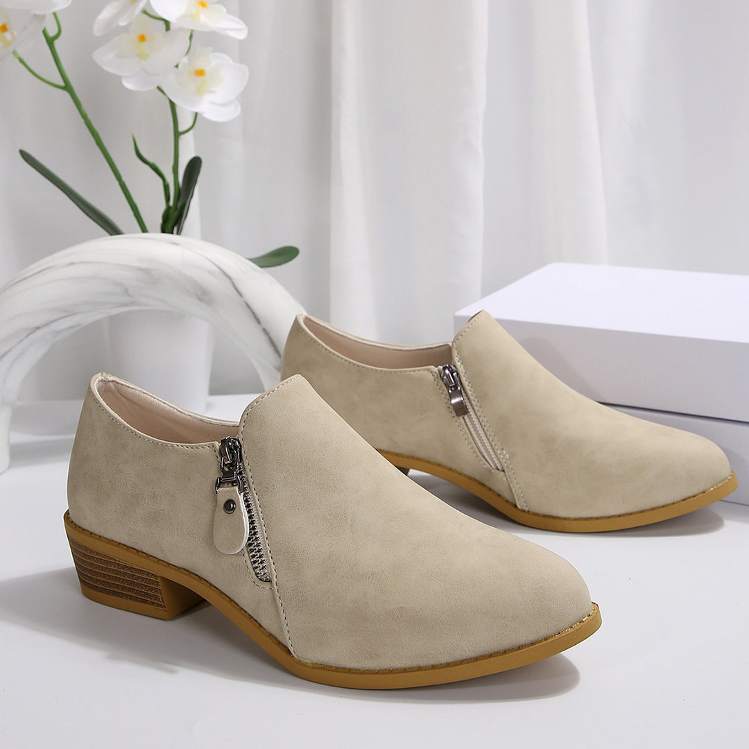 Damen modische Stiefeletten mit elegantem Reißverschlussdesign R&B