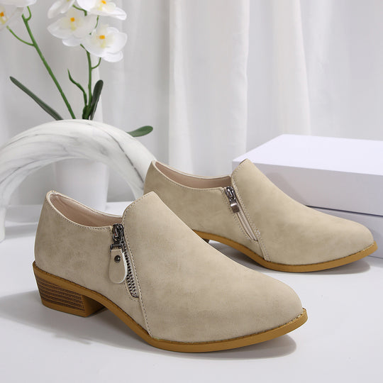 Damen modische Stiefeletten mit elegantem Reißverschlussdesign R&B