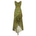 Damen Maxikleid mit asymmetrischem Saum und floralem Design R&B