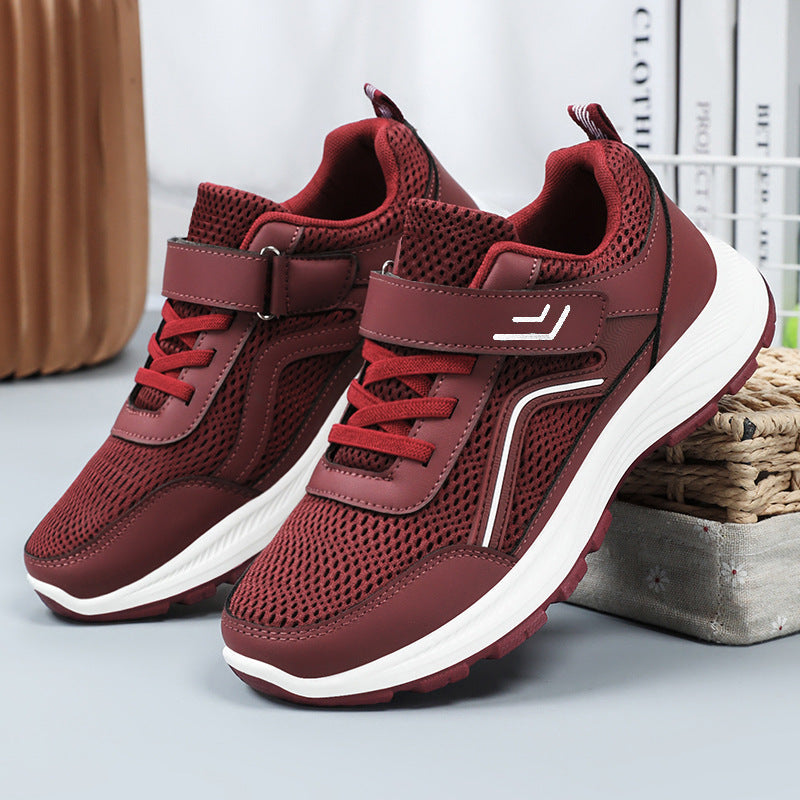 Herren nan atmungsaktiver Mesh-Freizeitsneaker mit Klettverschluss, ergonomischer EVA-Zwischensohle und profiliertem Gummi-Outdoorsohle R&B