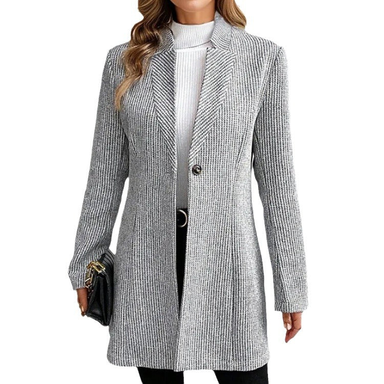 Damen Elegante Tailored Jacke mit geripptem Design R&B