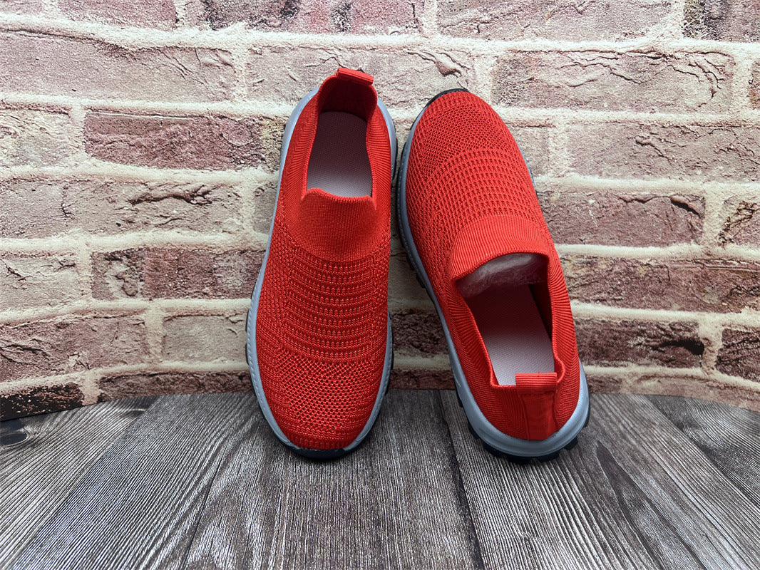 Damen Sportliche Slip-On Sneakers mit atmungsaktiver Mesh-Oberfläche R&B