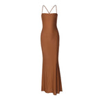 Damen Maxi-Kleid mit schmalem Trägerdesign und fließendem Schnitt R&B