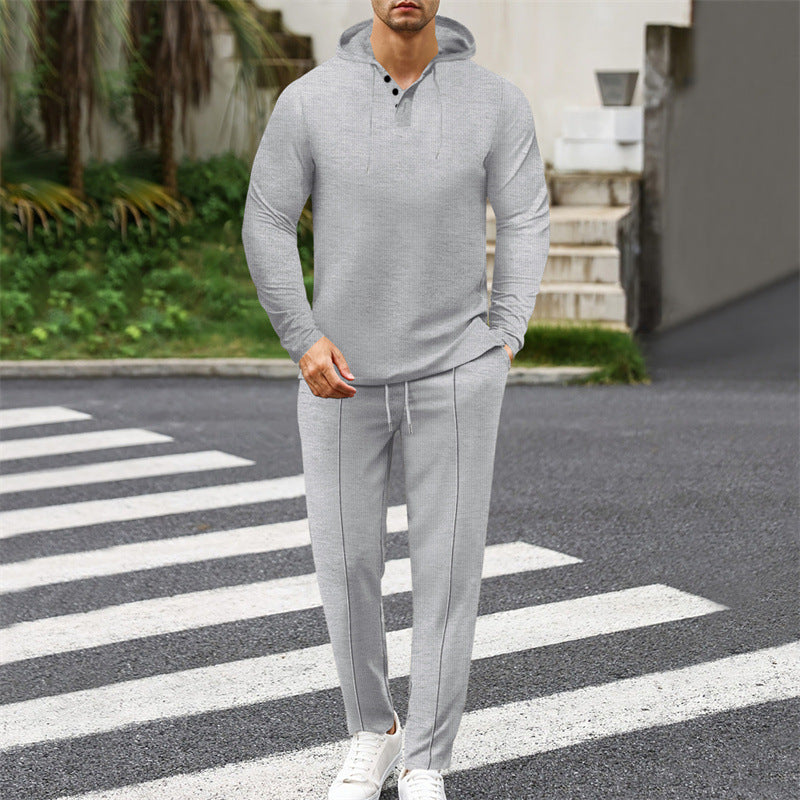 Herren modisches Hoodie-Set mit sportlichem Schnitt und praktischen Funktionen R&B