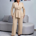 Damen Elegantes Blazer-Hosen-Set R&B