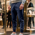 Herren Freizeit Jogginghose mit seitlichem Kontrast und elastischem Bund R&B