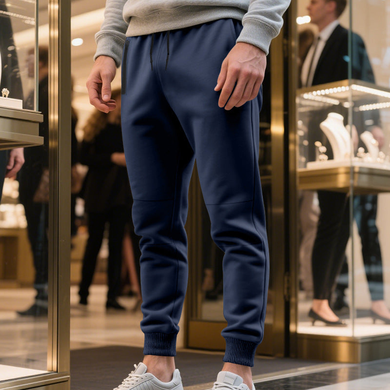 Herren Freizeit Jogginghose mit seitlichem Kontrast und elastischem Bund R&B