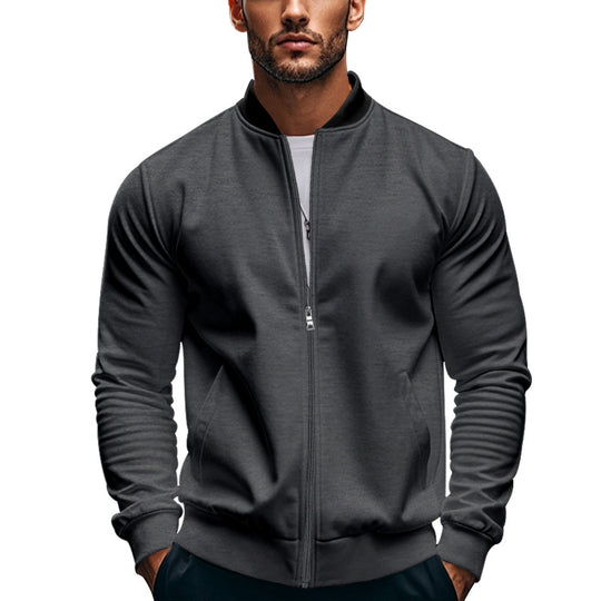 Herren Sportliche Bomberjacke mit hochschließendem Kragen und praktischen Taschen R&B