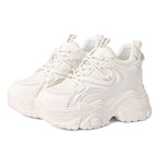 Damen sportliche Plateausneaker mit atmungsaktivem Obermaterial R&B