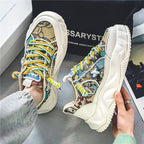 Damen Modische Sneakers mit dämpfender Laufsohle und auffälligem Design