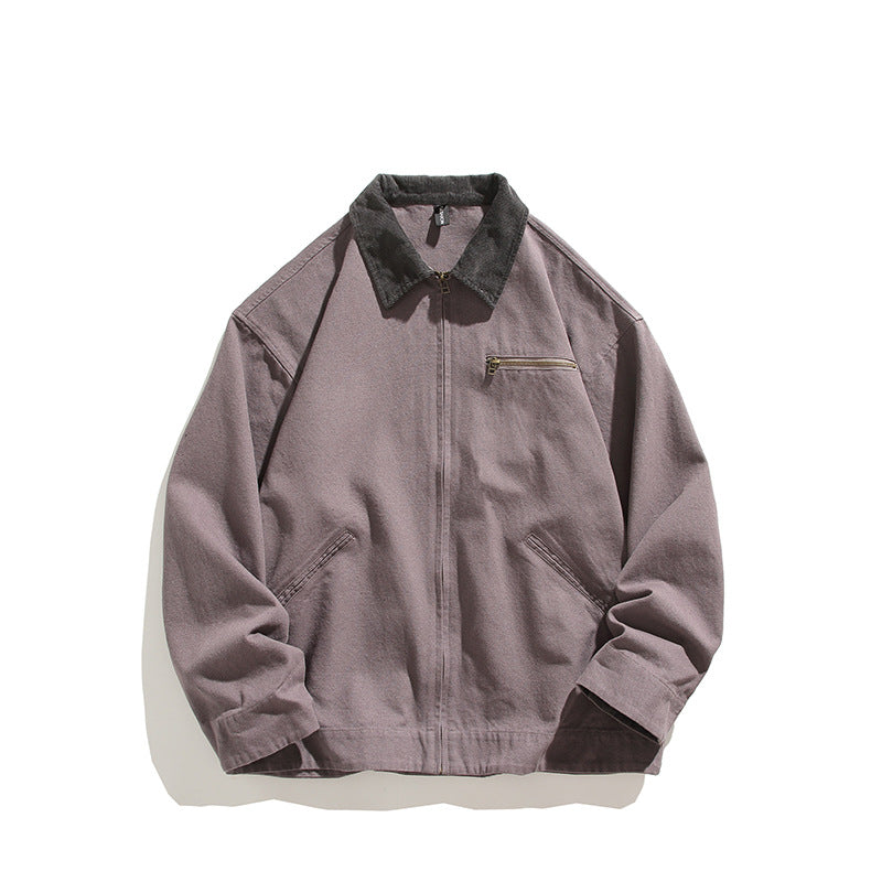 Herren lässige Übergangsjacke mit robustem Stehkragen R&B