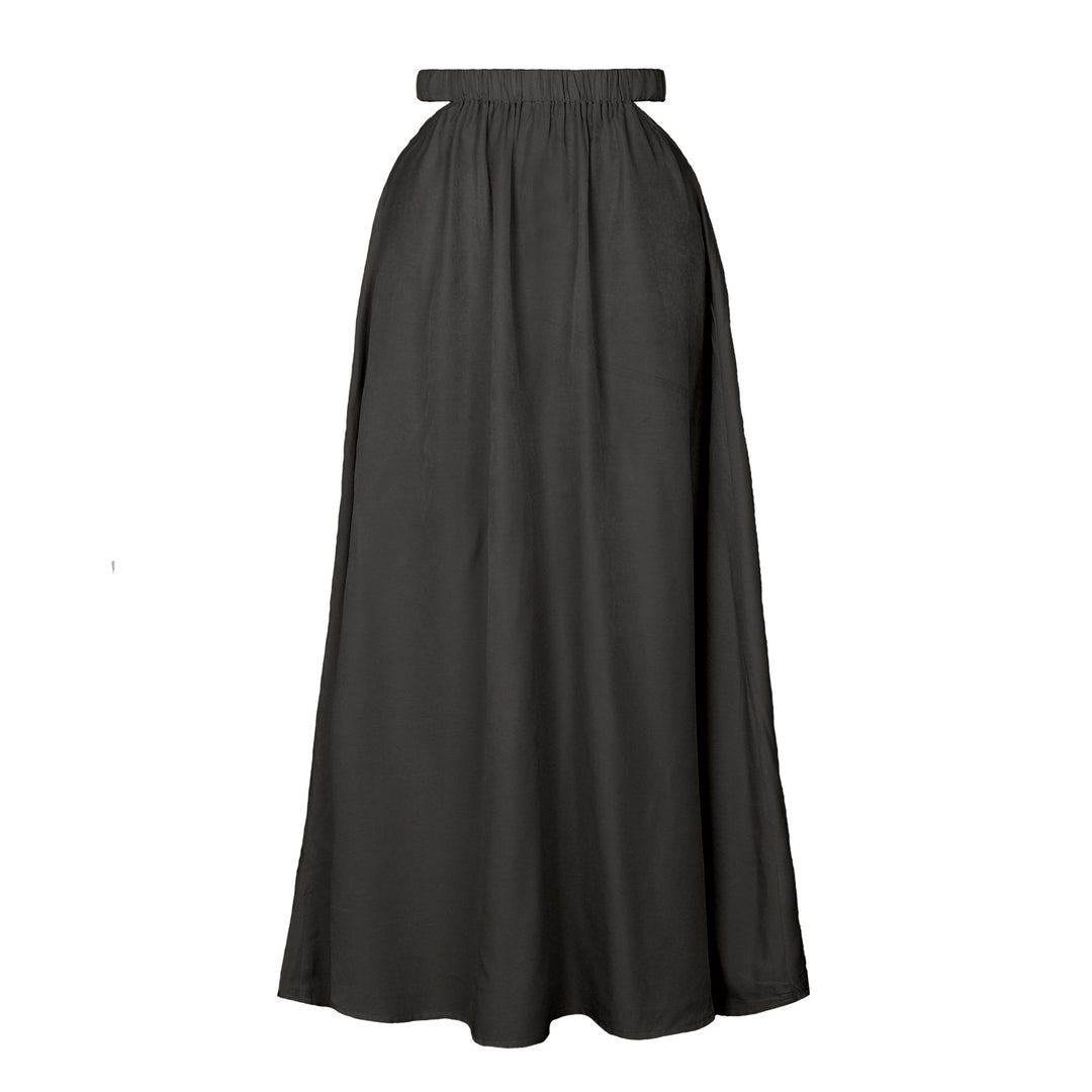 Damen Eleganter Maxirock mit fließendem Schnitt und seitlichem Schlitz R&B