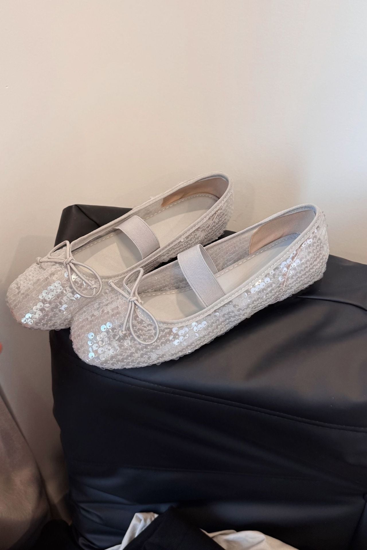 Damen elegante Ballettschuhe mit Pailletten R&B