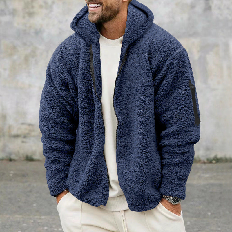 Herren Bequeme Fleecejacke mit hohem Kragen und praktischen Taschen R&B