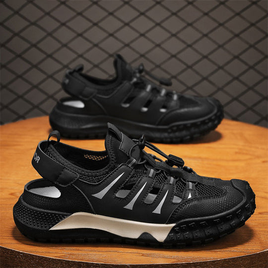Herren Outdoor-Sandalen mit atmungsaktiven Mesh-Einsätzen und rutschfester Sohle R&B