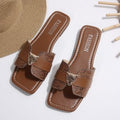 Damen Wedge-Pantoletten mit elegantem Schlangenleder-Design und modischem Riemen R&B