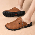 Herren Bequeme Leder-Sandalen mit verstellbarem Riemensystem R&B