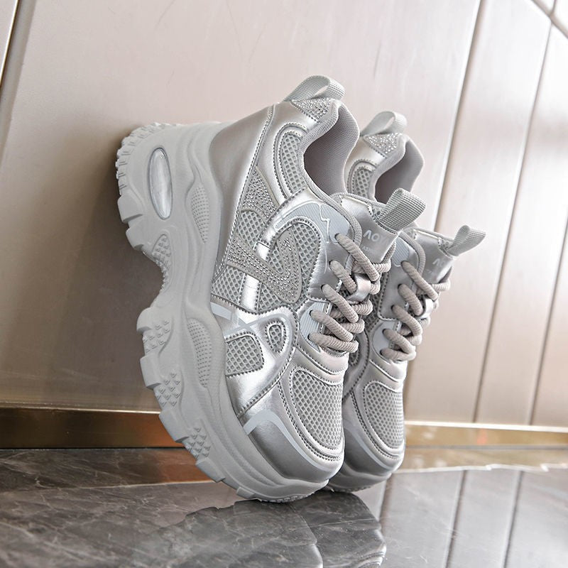 Damen Sportliche Chunky Sneakers mit atmungsaktiver Mesh-Oberfläche und robustem Design R&B